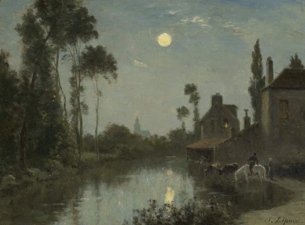 Fiume illuminato dalla luna - Clark Arts Institute